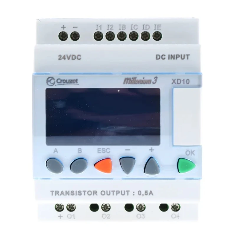 Crouzet Millenium 3 Series Logic Module, 6 Input, Analogue and Digital Input, 4 Transistor Outputs, 24V DC, DIN 88974142