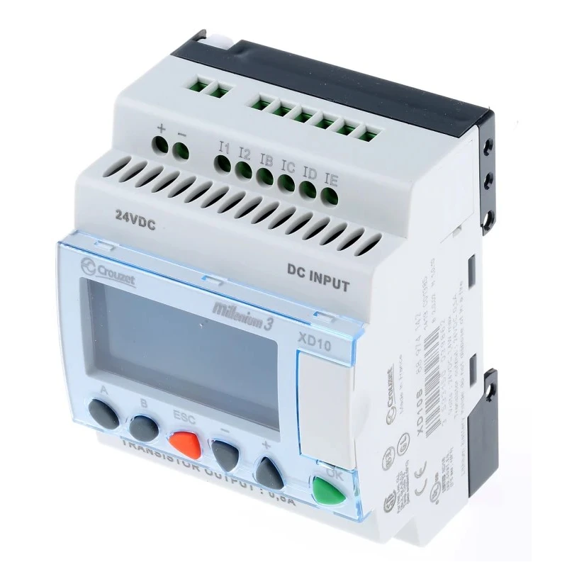 Crouzet Millenium 3 Series Logic Module, 6 Input, Analogue and Digital Input, 4 Transistor Outputs, 24V DC, DIN 88974142