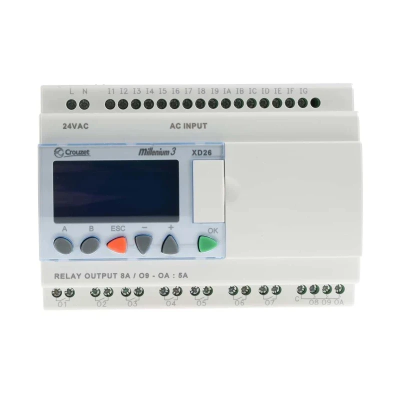 Crouzet Millenium 3 Series Logic Module 16-Input Digital, 10 Relay Outputs, 24V AC 8A Output Current 88974164