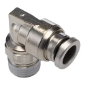 SMC Stainless Steel Pneumatic Fitting Male R 1/8 in Threaded-to-Tube Push-in 6mm KQG2 