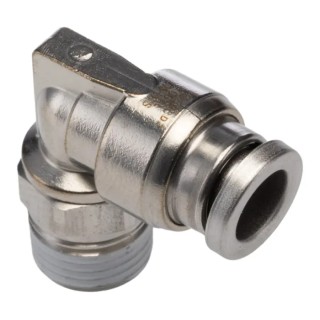 SMC Stainless Steel Pneumatic Fitting Male R 1/8 in Threaded-to-Tube Push-in 6mm KQG2 