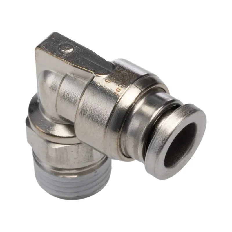 SMC Stainless Steel Pneumatic Fitting Male R 1/8 in Threaded-to-Tube Push-in 6mm KQG2 