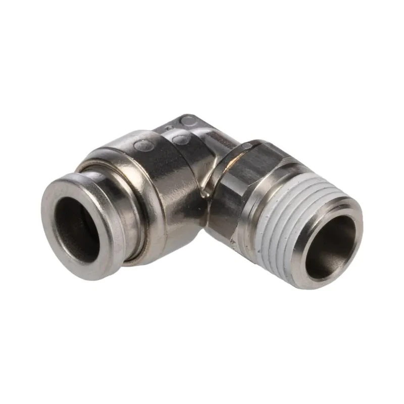 SMC Stainless Steel Pneumatic Fitting Male R 1/8 in Threaded-to-Tube Push-in 6mm KQG2 