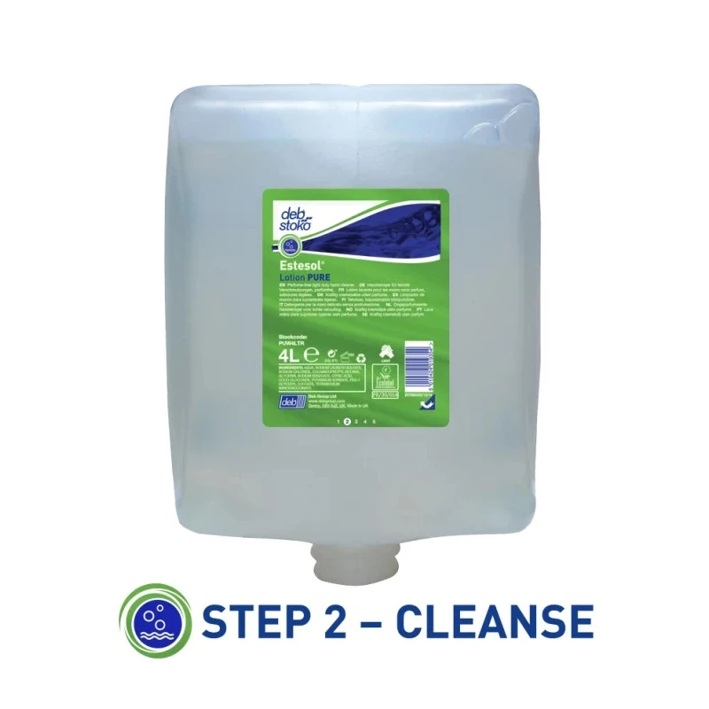 SCJ Professional Unscented Estesol PURE Light Duty Hand Soap Gel Cartridge 4 L PUW4LTRS