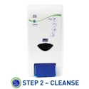 SCJ Professional Wall Mounted Manual Soap Dispenser 4 L White Blue Plastic with BioCote Antimicrobial Protection LGT4LDR