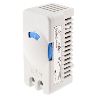 STEGO Enclosure Thermostat NO/NC, 250V AC Supply Voltage, Temperature Range 0 to 60 °C, Max Operating Temp 80 °C 01116.0-00