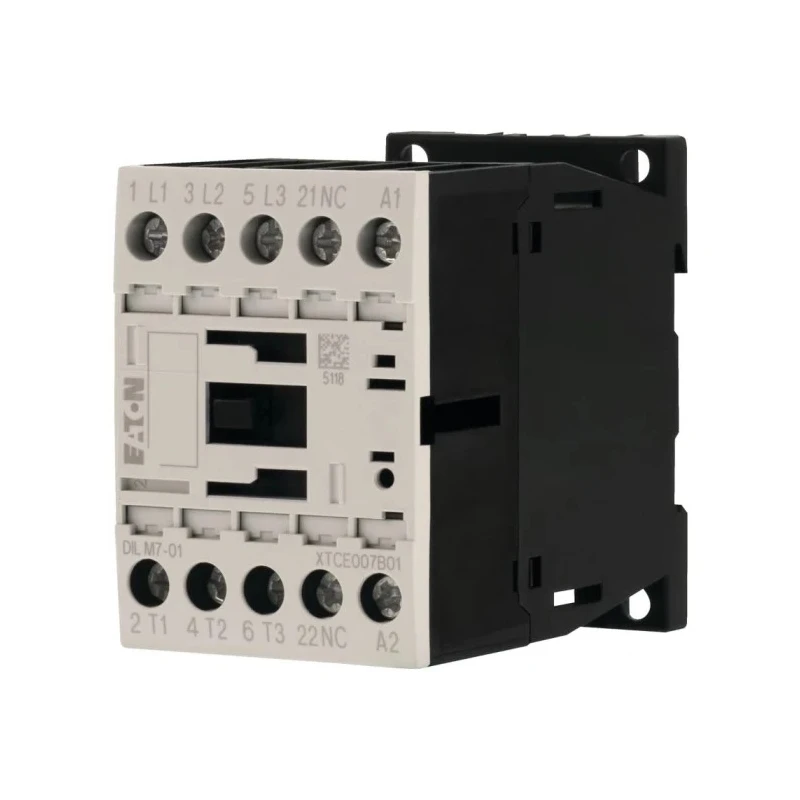 Eaton DILM Contactor, 110V AC Coil Voltage, 3-Pole, 7A Contact Current, 3 kW Power 276582 DILM7-01(110V50HZ,120V60HZ)