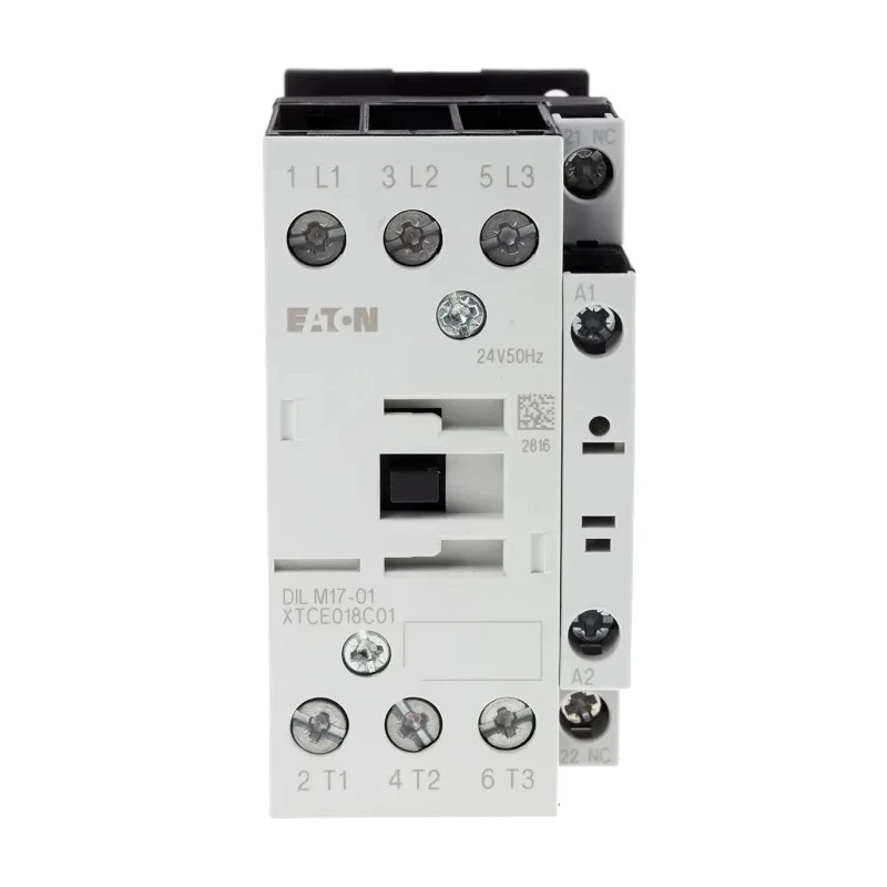 Eaton Motor Control Contactor, 3-Pole, 17 A, 7.5 kW, 24V AC Coil, DIN Rail Mount, Model 277023 DILM17-01(24V50HZ)