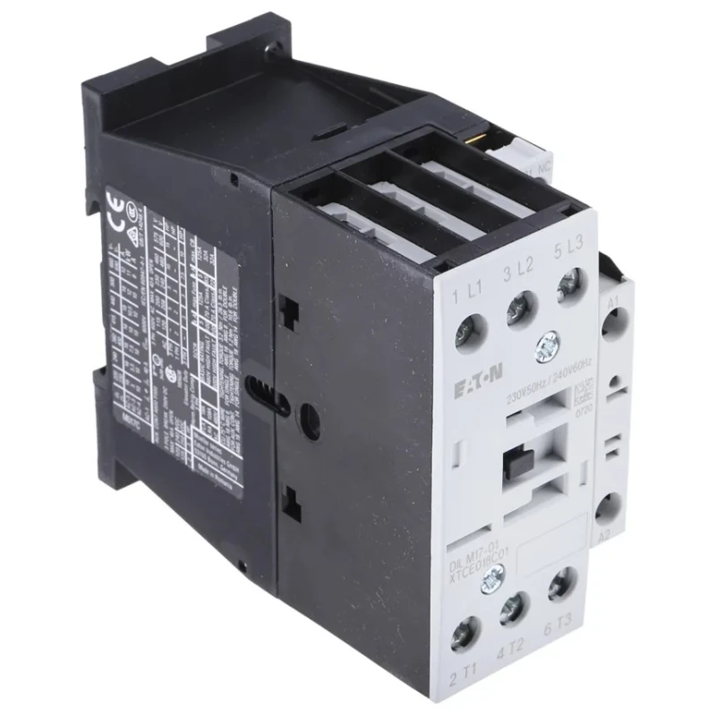 Eaton DILM Contactor, 230V AC Coil, 3-Pole, 17 A, 7.5 kW Power Rating, 3 NO Contacts 277036 DILM17-01(230V50HZ,240V60HZ)