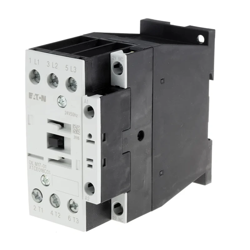 Eaton Motor Control Contactor, 3-Pole, 17 A, 7.5 kW, 24V AC Coil, DIN Rail Mount, Model 277023 DILM17-01(24V50HZ)