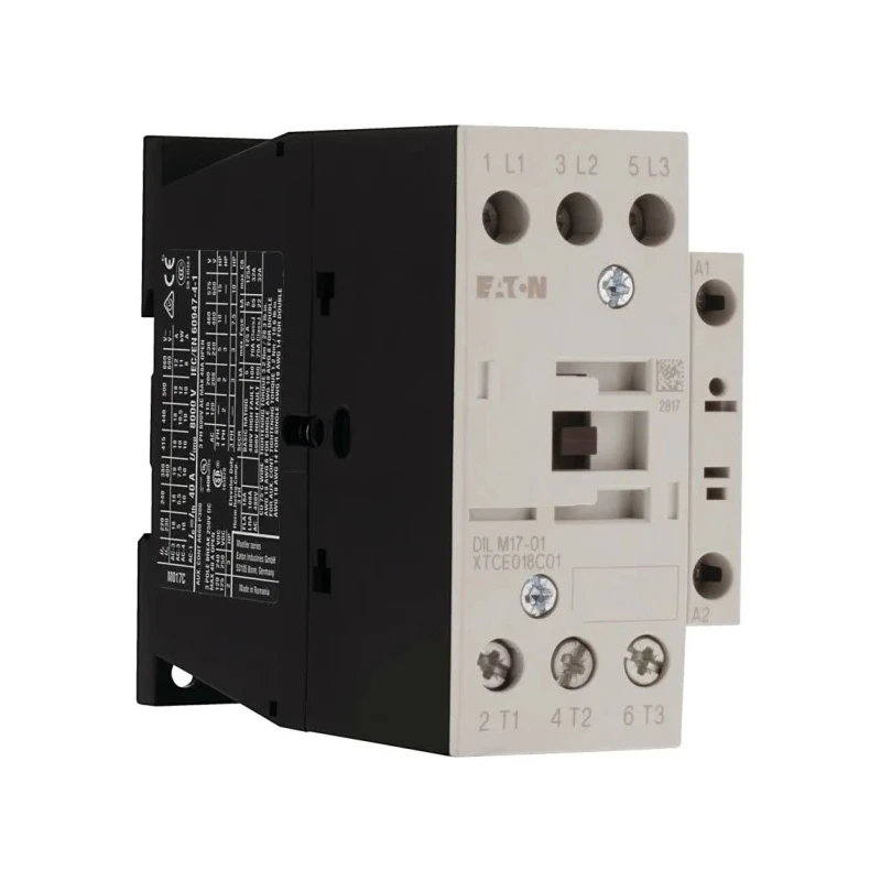 Eaton Motor Control Contactor, 3-Pole, 17 A, 7.5 kW, 24V AC Coil, DIN Rail Mount, Model 277023 DILM17-01(24V50HZ)