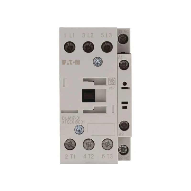 Eaton Motor Control Contactor, 3-Pole, 17 A, 7.5 kW, 24V AC Coil, DIN Rail Mount, Model 277023 DILM17-01(24V50HZ)