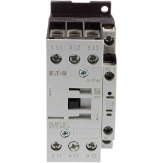 Eaton 3-Pole Contactor DILM17-01(RDC24) 24V DC Coil, 17 A, 7.5 kW, 400V AC 277050 DILM17-01(RDC24)