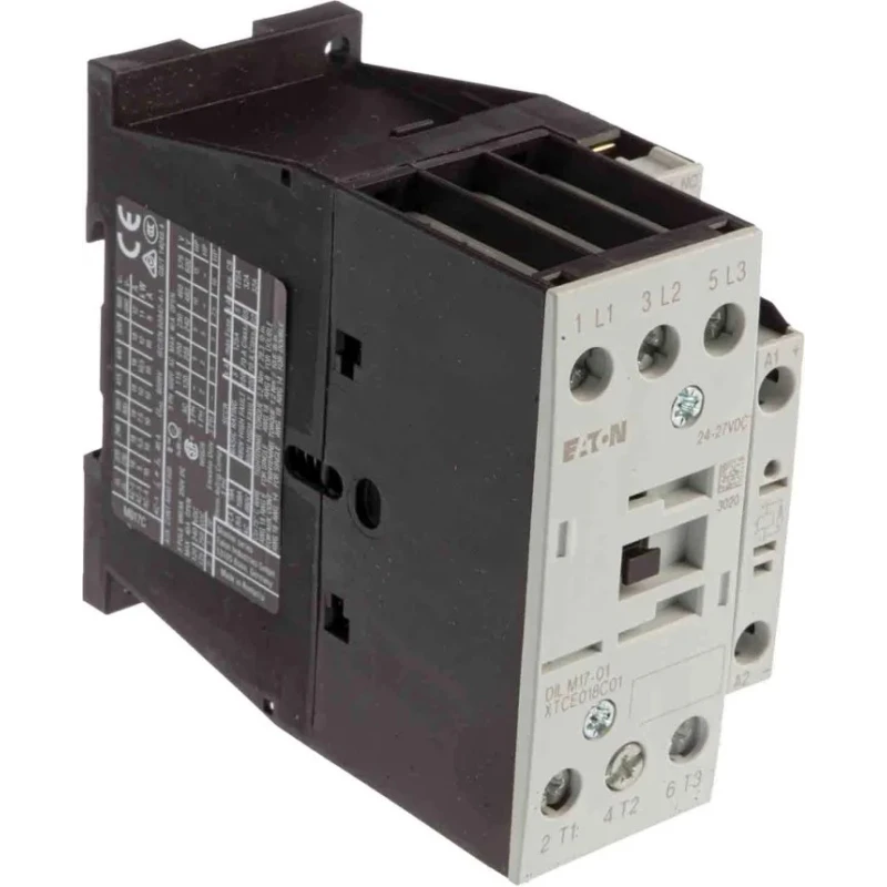 Eaton 3-Pole Contactor DILM17-01(RDC24) 24V DC Coil, 17 A, 7.5 kW, 400V AC 277050 DILM17-01(RDC24)