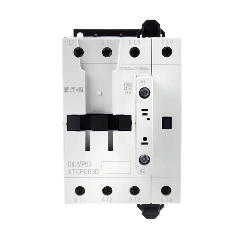 Eaton Contactor 230V AC Coil Voltage, 4-Pole, 63A, 18.5 kW Power Rating, Screw Clamp 109855 DILMP63(230V50HZ,240V60HZ)