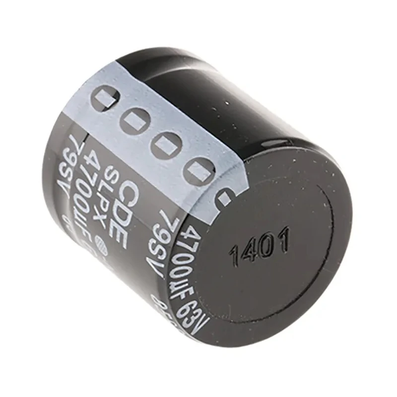 Cornell-Dubilier 4.7 mF Cylindrical Can Polar Aluminium Capacitor 63V Radial Lead SLPX472M063E3P3