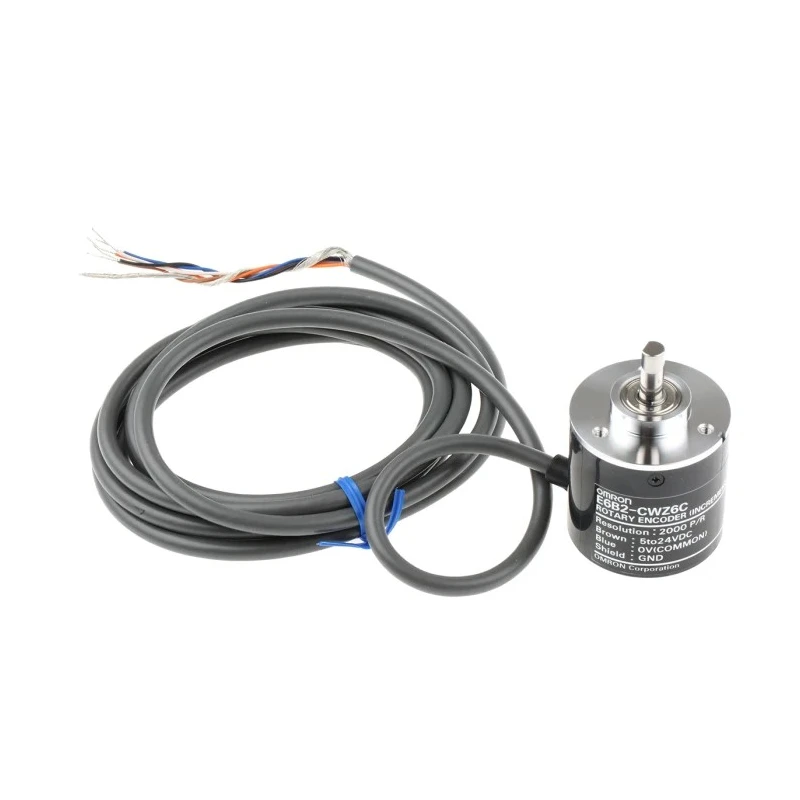 Omron E6B2 Series Incremental Encoder 24V DC, 2000 Pulses Per Revolution, NPN Open Collector Signal E6B2-CWZ6C 2000P/R 2M