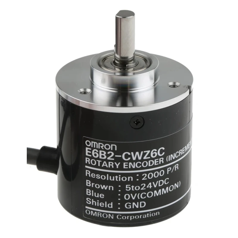 Omron E6B2 Series Incremental Encoder 24V DC, 2000 Pulses Per Revolution, NPN Open Collector Signal E6B2-CWZ6C 2000P/R 2M
