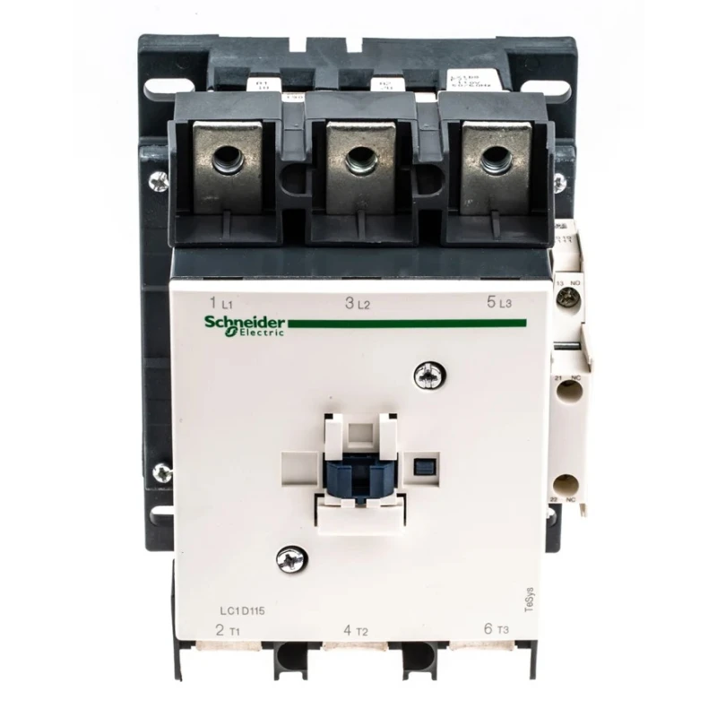 Schneider Electric TeSys D LC1D Contactor 110V AC Coil, 3-Pole, 115A, 30kW, 3NO Auxiliary Contacts, 1kV AC LC1D1156F7