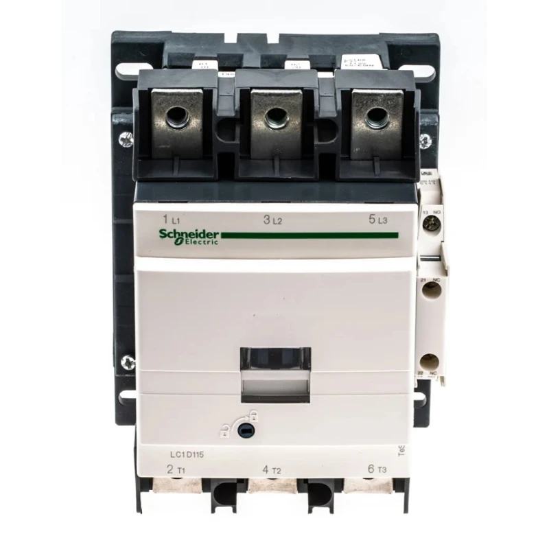 Schneider Electric TeSys D LC1D Contactor 110V AC Coil, 3-Pole, 115A, 30kW, 3NO Auxiliary Contacts, 1kV AC LC1D1156F7