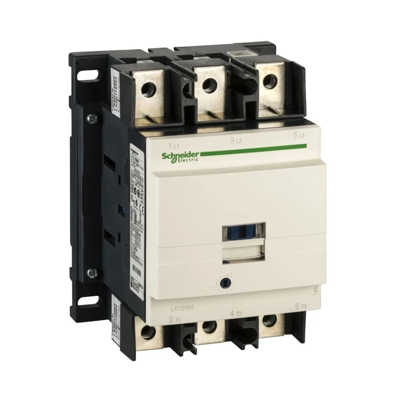 Schneider Electric LC1D Contactor, 110V AC Coil, 3-Pole, 150 A, 80 kW Power Rating, 3 NO Auxiliary Contacts, 1 kV LC1D1506F7