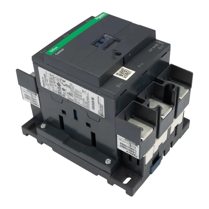 Schneider Electric LC1D Contactor, 110V AC Coil, 3-Pole, 150 A, 80 kW Power Rating, 3 NO Auxiliary Contacts, 1 kV LC1D1506F7