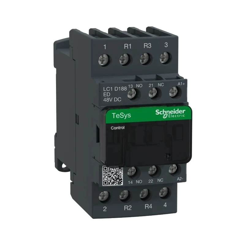 Schneider Electric TeSys D 4-Pole Contactor with 48V DC Coil, 32A, 2 NO/2 NC, 690V AC/DC LC1D188ED