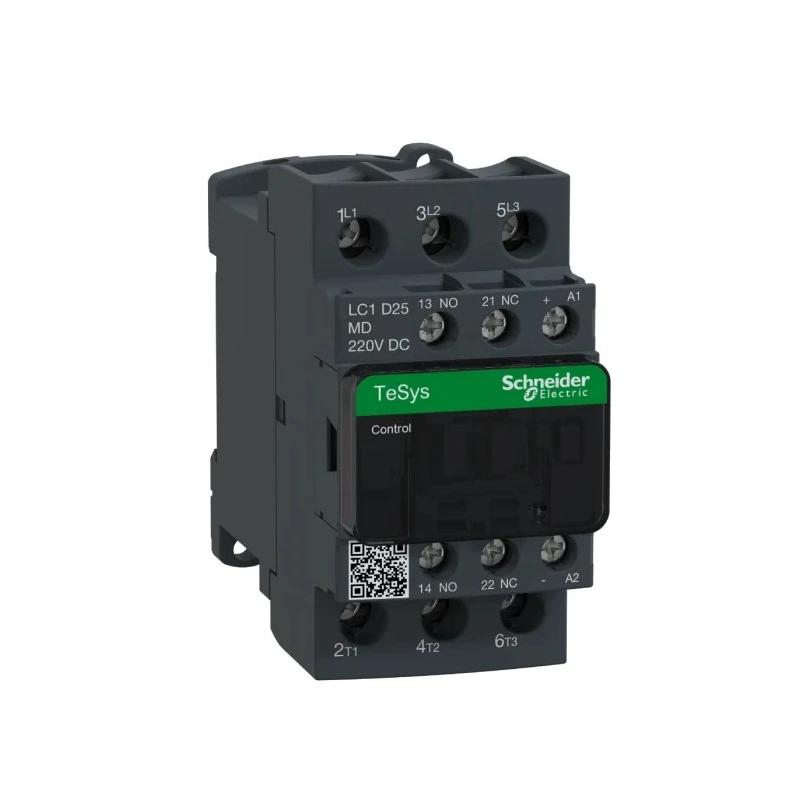 Schneider Electric LC1D Contactor 3-Pole 25 A 3 HP 220V Motor Control DIN Rail Mount LC1D25MD