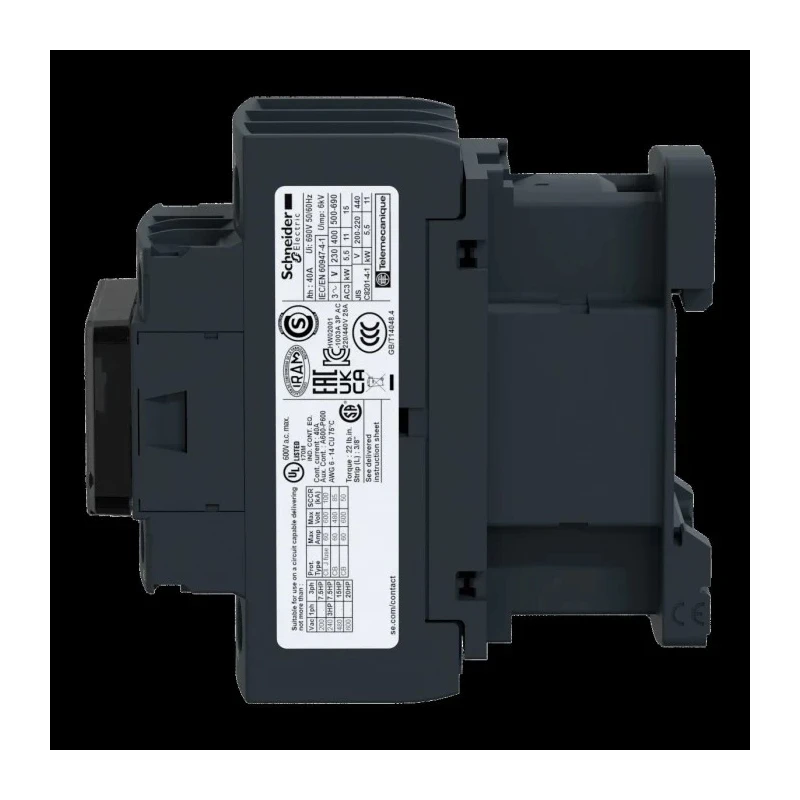Schneider Electric LC1D Contactor, 400V ac Coil, 3-Pole, 32 A, 2 HP 415V, 3 NO, 690V ac/dc LC1D32N7