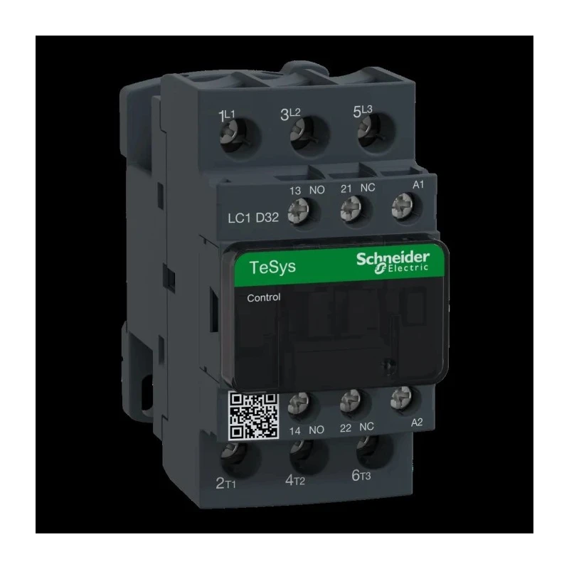 Schneider Electric LC1D Contactor, 400V ac Coil, 3-Pole, 32 A, 2 HP 415V, 3 NO, 690V ac/dc LC1D32N7