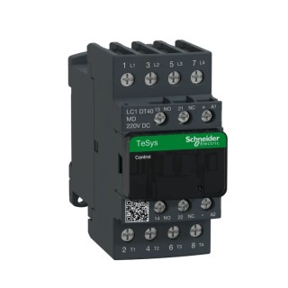 Schneider Electric Load Control Contactor LC1DT40MD 4-Pole 40A 220V DC Coil 690V AC/DC 4 NO