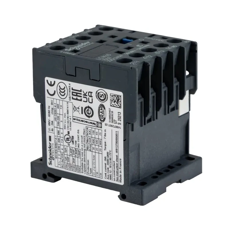 Schneider Electric LC1K Contactor, 230V AC Coil, 3-Pole, 16A 240V, 3 NO Auxiliary Contacts, 690V AC 