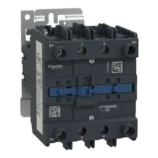 Schneider Electric LP1D Contactor, 24V DC Coil, 4-Pole, 125A Contact Current, 2 NO/2 NC Contacts, 1kV AC LP1D80008BW