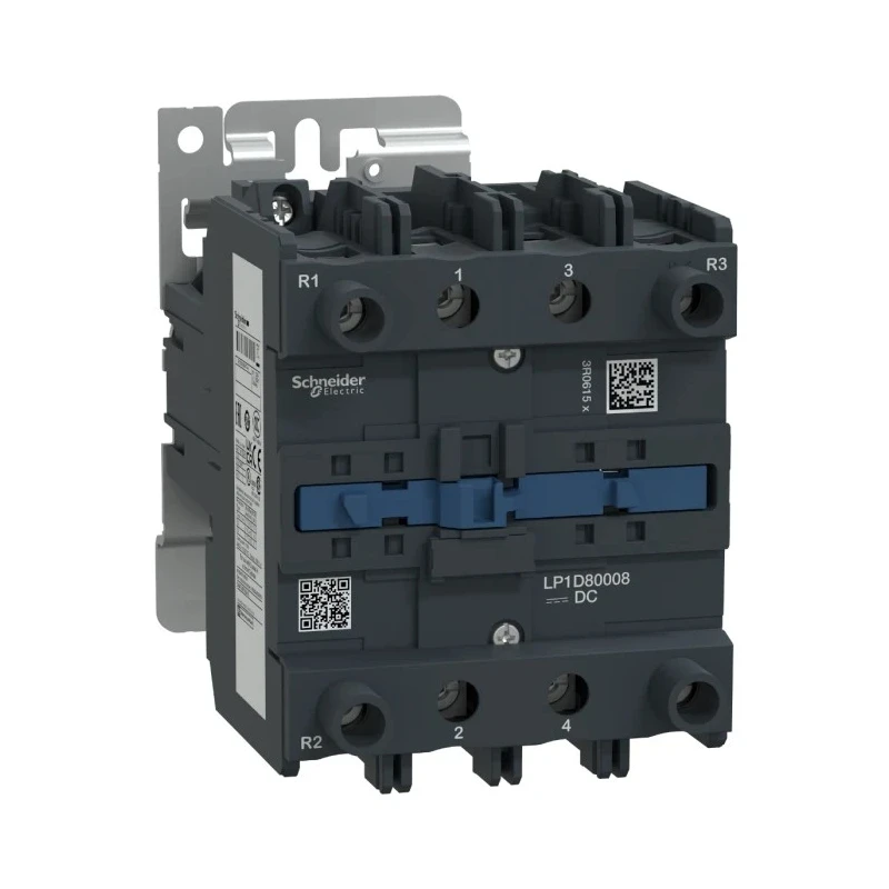 Schneider Electric LP1D Contactor, 24V DC Coil, 4-Pole, 125A Contact Current, 2 NO/2 NC Contacts, 1kV AC LP1D80008BW