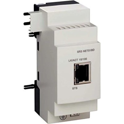 Schneider Electric SR3N Series 24V DC PLC Expansion Ethernet Module with 10/100BASE-T Port SR3NET01BD