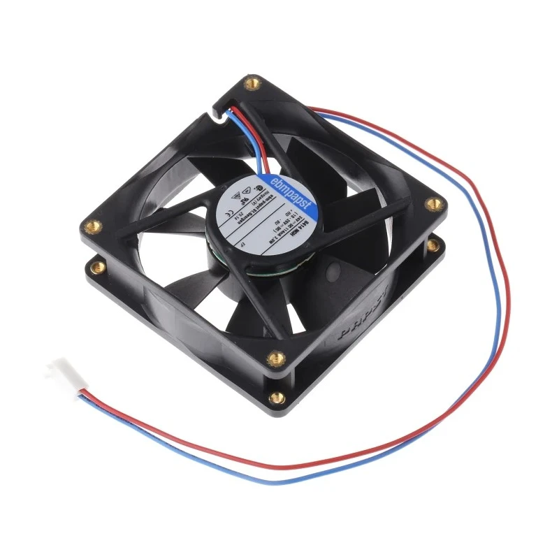 ebm-papst 8400 N Series Axial Fan, 24V DC, 2.8W Power, 79 m³/h Air Flow, IP20 Protection, 80 mm Frame, Model 