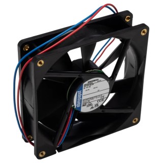 ebm-papst 3400 N Series Axial Fan, 12V DC, 2.2 W, 2700 RPM, 84 m³/h Air Flow, Protection, 92 mm Frame Size, Ball Bearing IP68