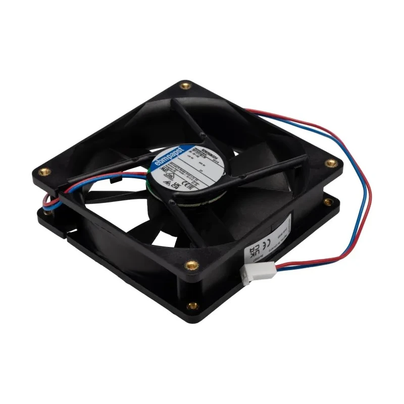 ebm-papst 3400 N Series Axial Fan, 12V DC, 2.2 W, 2700 RPM, 84 m³/h Air Flow, Protection, 92 mm Frame Size, Ball Bearing IP68