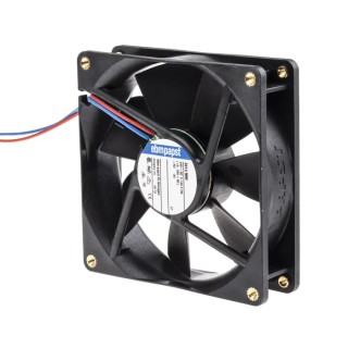 ebm-papst 3400 N Series Axial Fan, 24V DC, 3.2W Power, 102 m³/h Air Flow, IP20, 92 mm Frame 