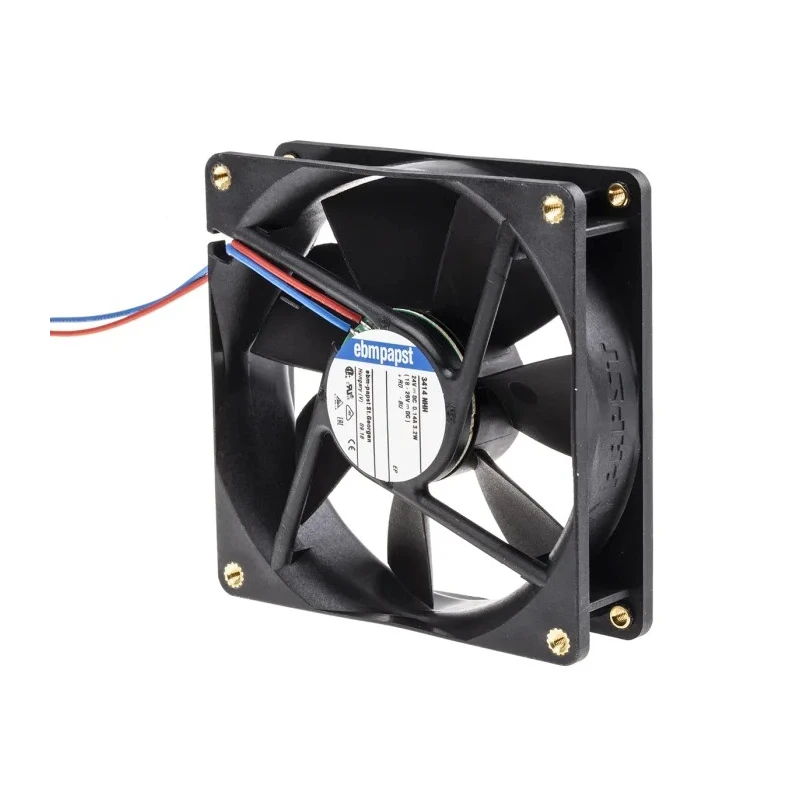 ebm-papst 3400 N Series Axial Fan, 24V DC, 3.2W Power, 102 m³/h Air Flow, IP20, 92 mm Frame 