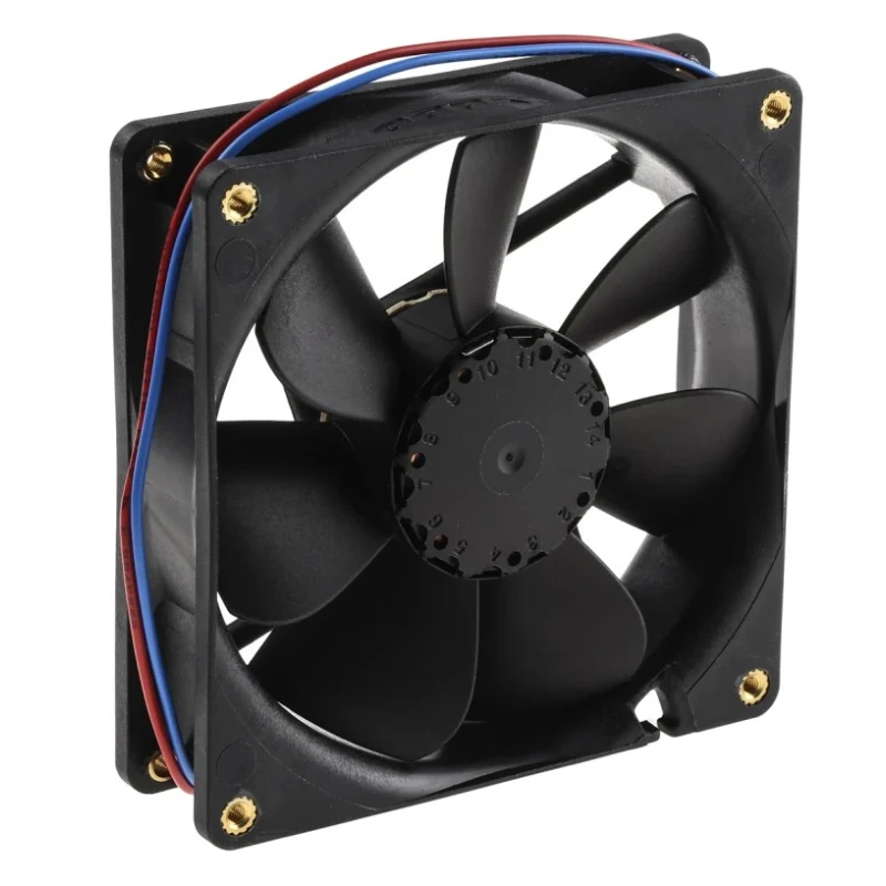 ebm-papst 3400 N Series Axial Fan 24V DC 2.3W 84 m³/h IP20 92 mm Rectangular Frame 