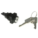 RS PRO IP65 Rated 5A 2-Way Latching Key Switch with Square Bezel, Silver Contacts, 250V AC 30V DC IP65 IP Rating IP65