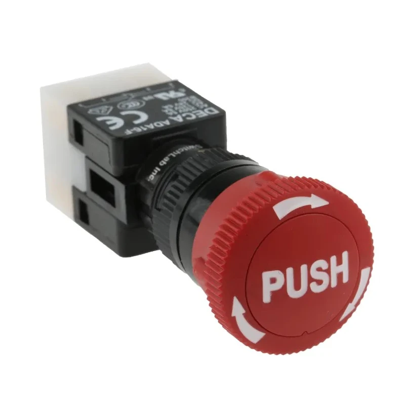 RS PRO Emergency Stop Push Button Panel Mount 16 mm Cutout DPDT IP65 745-2442