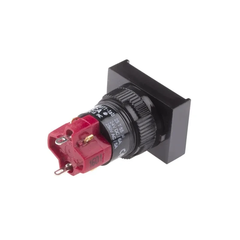 RS PRO Illuminated Momentary Push Button Switch SPDT Panel Mount 16 mm Cutout IP40 250V 5A 745-2562