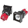 RS PRO Illuminated Momentary Push Button Switch Panel Mount 16 mm Cutout SPDT 5A 250V AC 745-2568