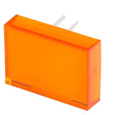 RS PRO Orange Rectangular Push Button Lens for Use with SD16 Series 745-2580