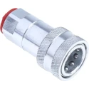 RS PRO Steel Hydraulic Quick Connect Coupling Female BSP 3/8 in 300 bar Ball Lock Passivated Zinc Plated 745-4716