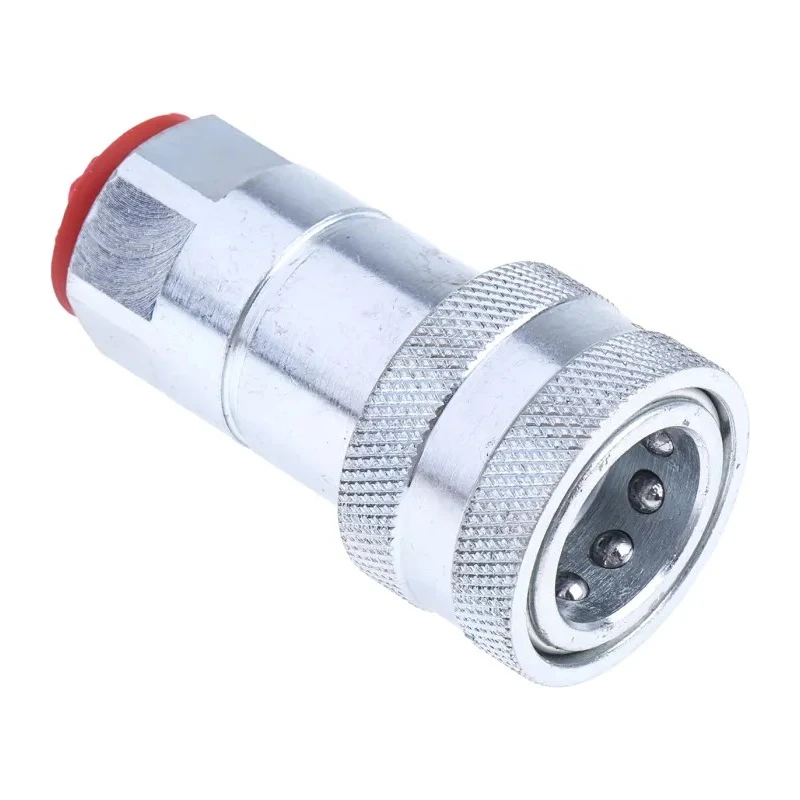 RS PRO Steel Hydraulic Quick Connect Coupling Female BSP 3/8 in 300 bar Ball Lock Passivated Zinc Plated 745-4716