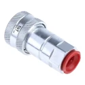 RS PRO Steel Hydraulic Quick Connect Coupling Female BSP 3/8 in 300 bar Ball Lock Passivated Zinc Plated 745-4716