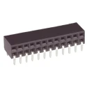 TE Connectivity AMPMODU Mod II Series Right Angle Through Hole PCB Socket, 10-Contact, 2 Row, 2.54 mm Pitch 6-5535512-4